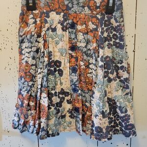 Floral Button-Down Skirt